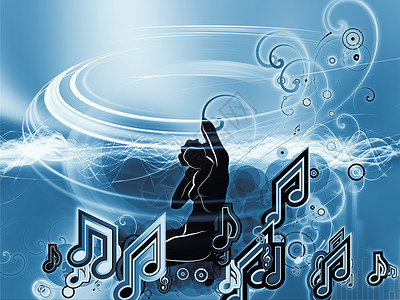 音乐来源歌曲作品音乐会笔记蓝色漩涡女孩插图舞蹈墙纸背景图片