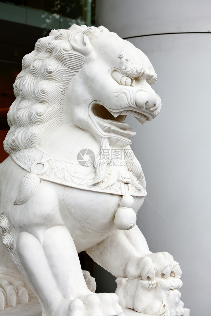 中国狮子雕像关门了监护人金属文化旅行装饰品石头建筑学雕塑博物馆皇帝图片