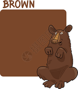棕色和贝尔卡通颜色背景图片