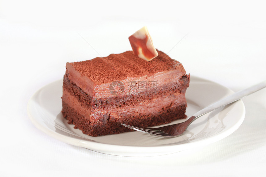 巧克力蛋糕白色食物甜点巧克力工作室盘子糕点棕色奶油图片