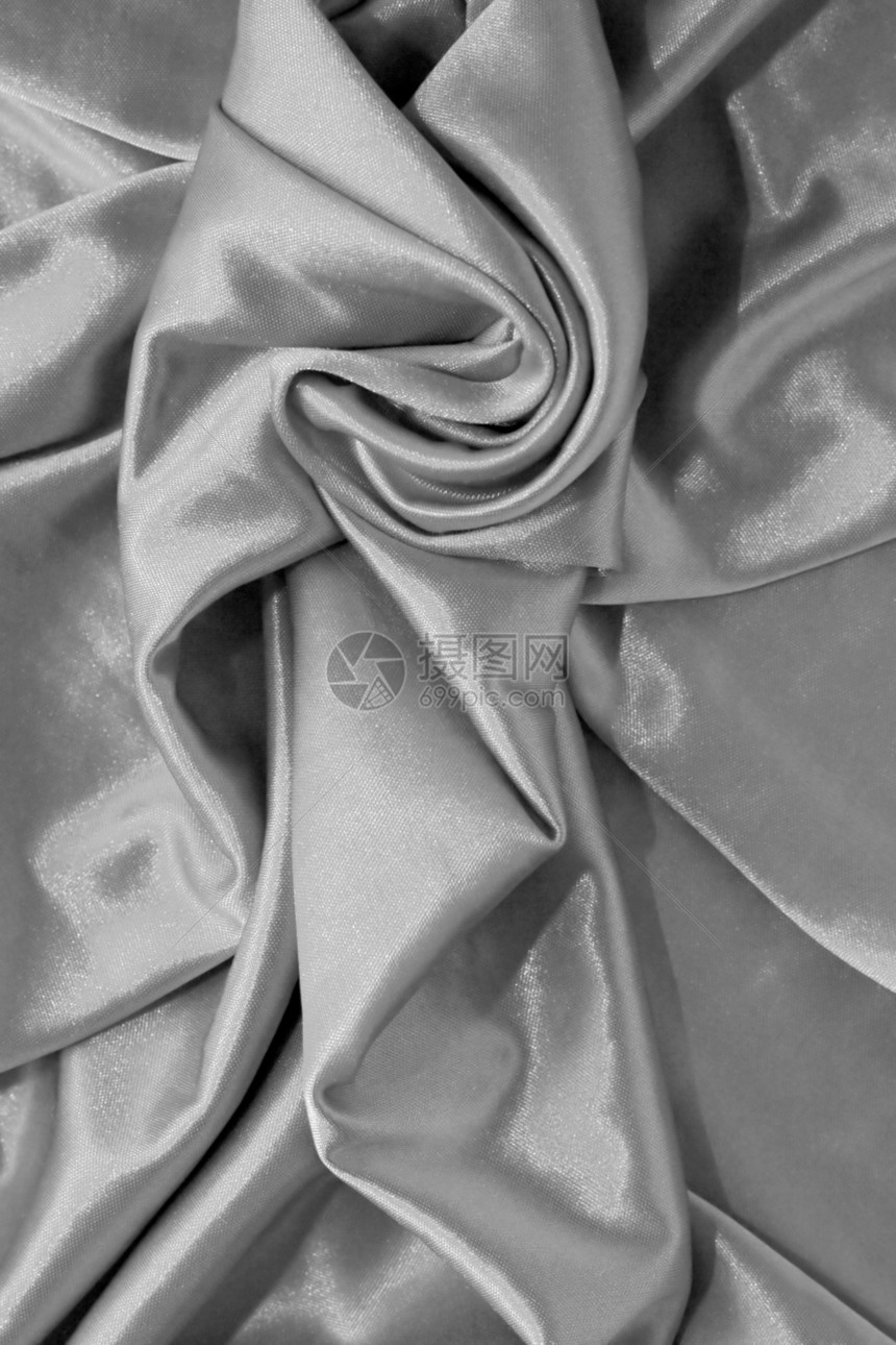 织布折叠运动框架摄影材料丝绸奢华光泽溪流曲线窗帘图片