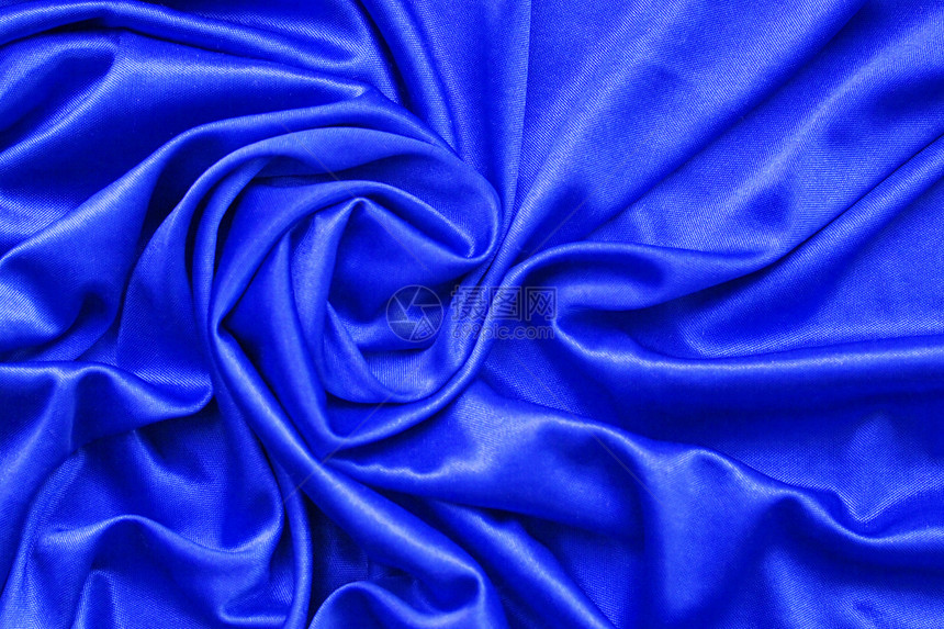 织布折叠蓝色纺织品婚礼亚麻光泽窗帘插图摄影天鹅绒材料图片