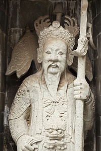 八个神像之一雕刻宗教旅行上帝神社寺庙怜悯精神冥想道士背景图片