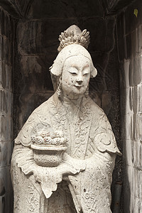 八个神像之一上帝寺庙仪式菩萨道士偶像文化雕像怜悯雕塑背景图片