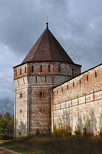 古俄罗斯修道院角塔高清图片