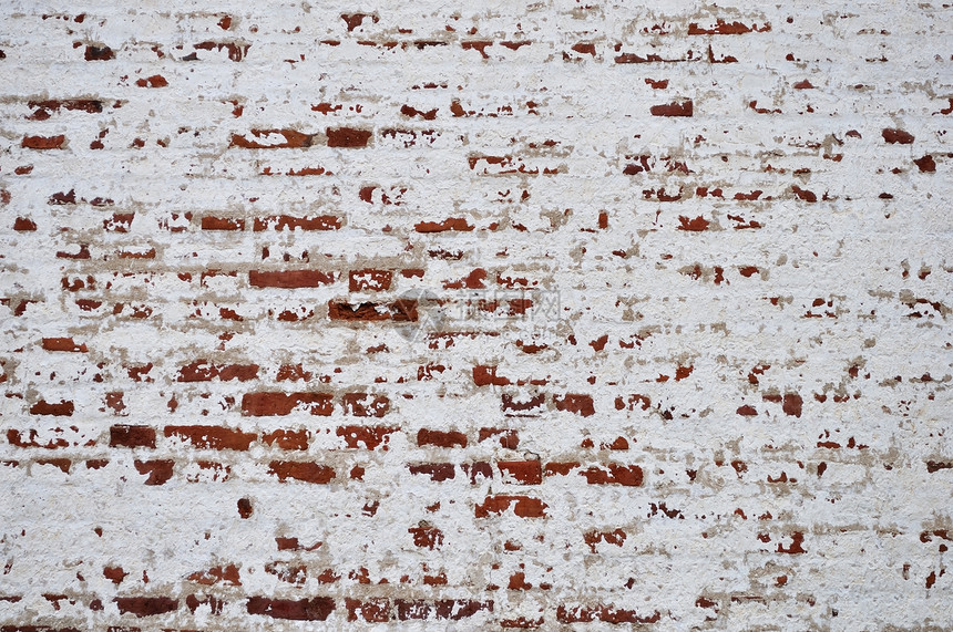 旧砖墙背景墙纸白色红色水泥芯片黏土石膏棕色片状建筑图片