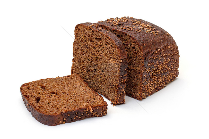 切碎的黑麦面包糖类面团早餐饮食棕色食物面包师午餐白色粮食图片