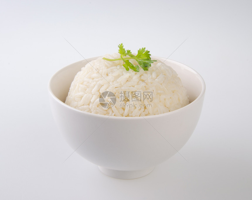 白背景孤立的稻米主食食物午餐白色工作室谷物粮食美食糖类文化图片