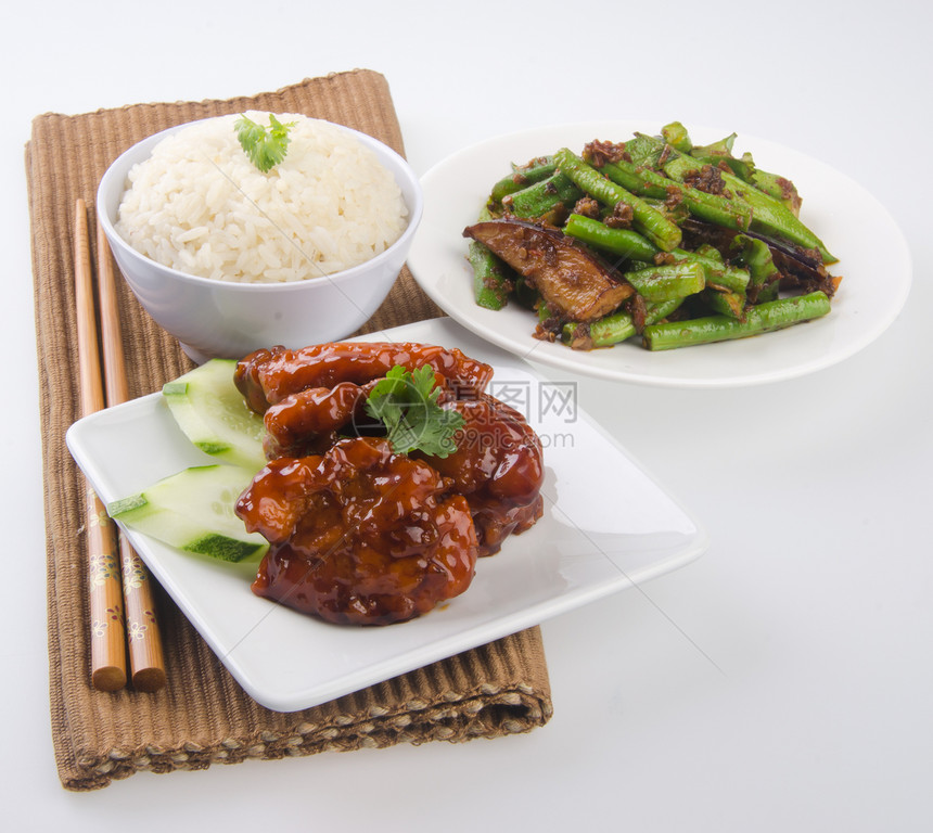 猪肉糖和酸猪肉吃饭营养蔬菜食物美食午餐美味筷子时间菠萝图片