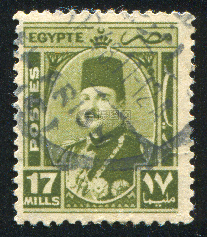 法鲁克国王成人邮票帽子信封男人邮件君主海豹历史性邮戳图片