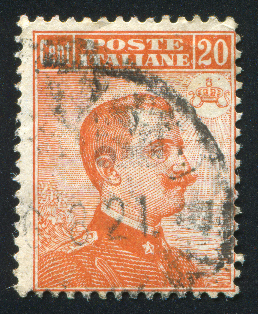 维克托埃马纽埃尔三世国王头发集邮耳朵古董肩膀邮件君主带子胡子邮戳图片