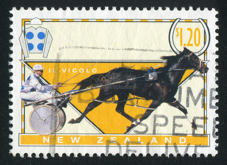 赛马跑马场邮资车轮骑师邮票信封历史性马具竞赛邮戳图片
