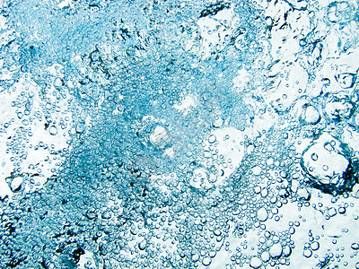 蓝白水泡在游泳池里气泡蓝色宏观水池白色洗涤海浪液体插图背景图片