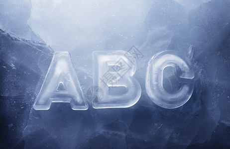 清凉ABC字母刻字静物要领冻结背景图片
