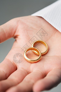 结婚戒指古董订婚金子婚姻手指婚礼背景图片