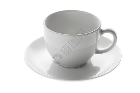 空咖啡杯杯子白色背景图片
