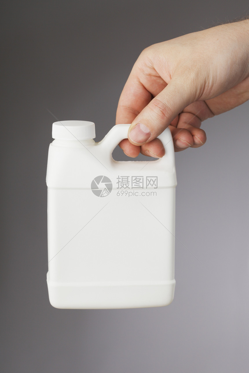 小型集装箱塑料白色液体化学品持有空白图片