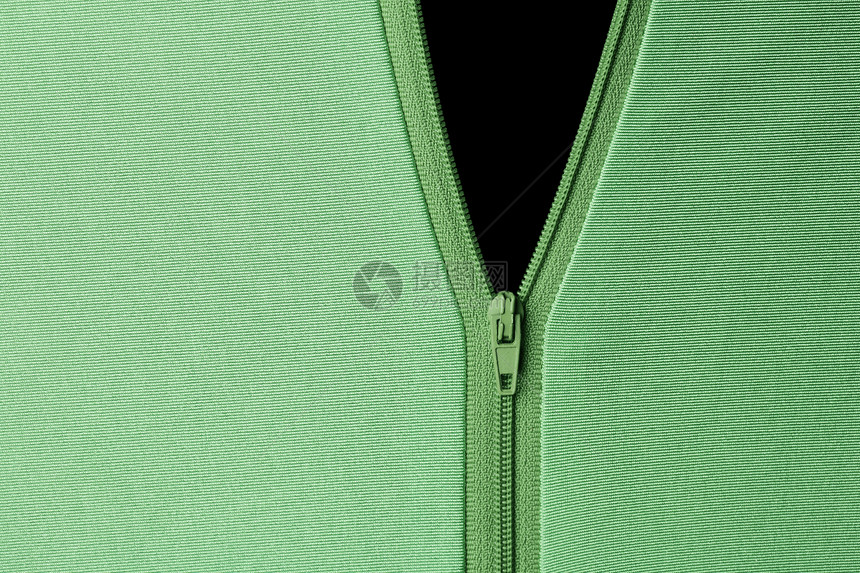 拉链服装弹性纹理织物背景绿色压缩氨纶图片