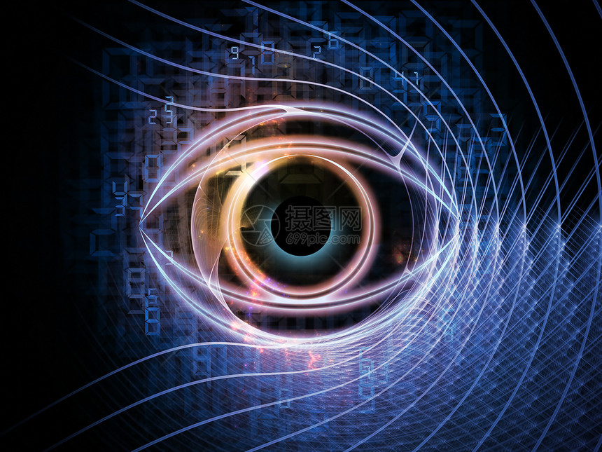 数字眼辉光瞳孔虚拟现实技术圆形手表黑色圆圈作品眼睛图片