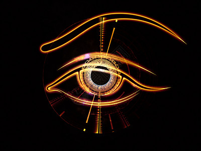 分形视觉抽象作品圆形虚拟现实瞳孔鸢尾花技术墙纸插图眼睛中心背景图片
