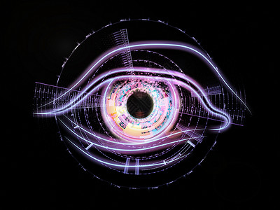 技术愿景黑色虚拟现实眼睛手表墙纸圆圈圆形插图辉光作品背景图片