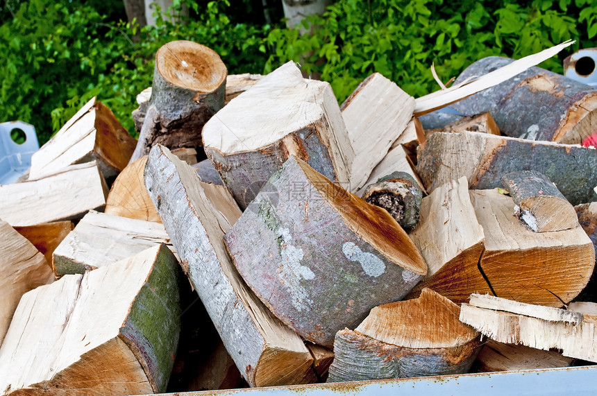 薪材加热燃料活力木头材料圆形图片