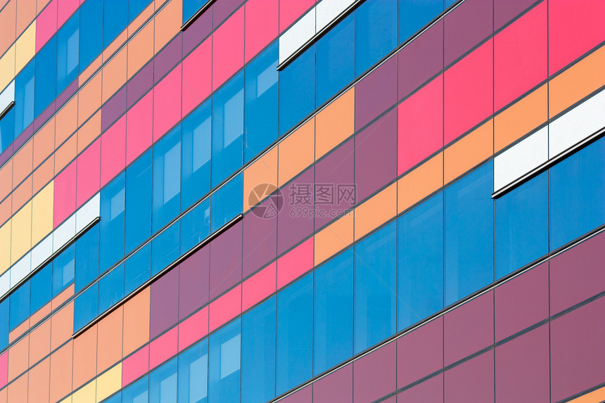 装饰建筑玻璃城市墙纸中心反射插图房子蓝色木头摩天大楼图片