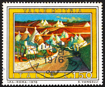 猴年邮票1976年 意大利阿普利亚伊特里亚谷背景