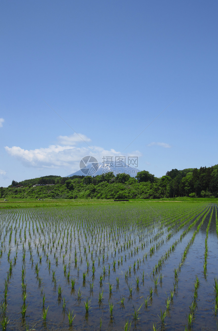 伊瓦特山和牧区景观田园蓝天国家场地天空绿色蓝色村庄农场图片