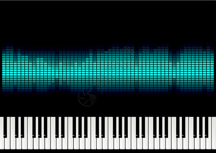 白底键盘吸灰器平和器的钢琴插画