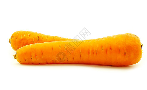 胡萝卜绿色养分蔬菜饮食食物橙子健康白色背景图片