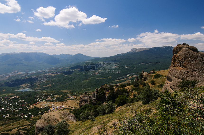 山地高原 克里米亚 乌克兰山脉顶峰美丽风景场景阳光岩石土地太阳衬套图片