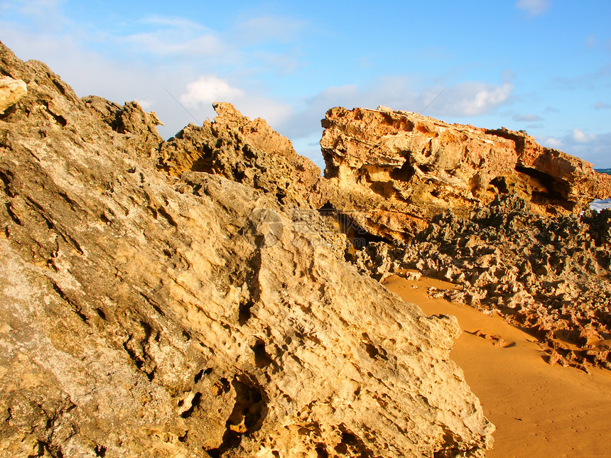 澳大利亚海岸线盎司场景生态旅游旅行海浪岩石环境崎岖晴天图片