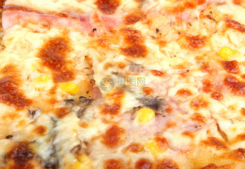 比萨美食面团脆皮小吃洋葱午餐食物香肠用餐火腿图片