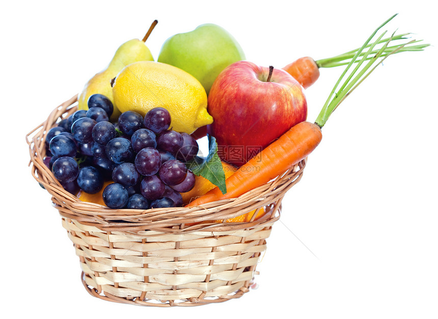 篮子水果食物白色营养活力蔬菜绿色橙子柠檬杂货店饮食图片