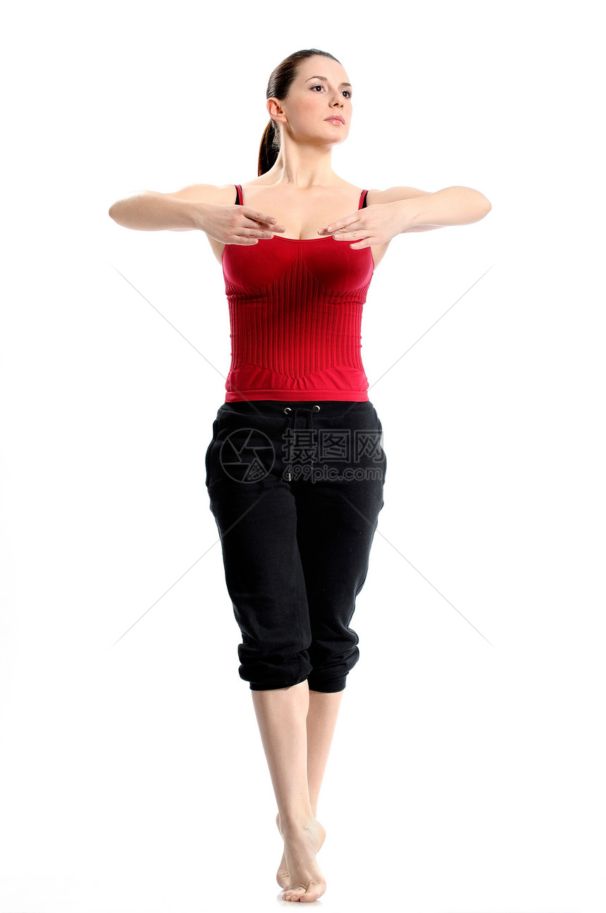 参加运动锻炼运动的女运动员力量冒充衣服有氧运动舞蹈家成人运动装女性体操活力图片
