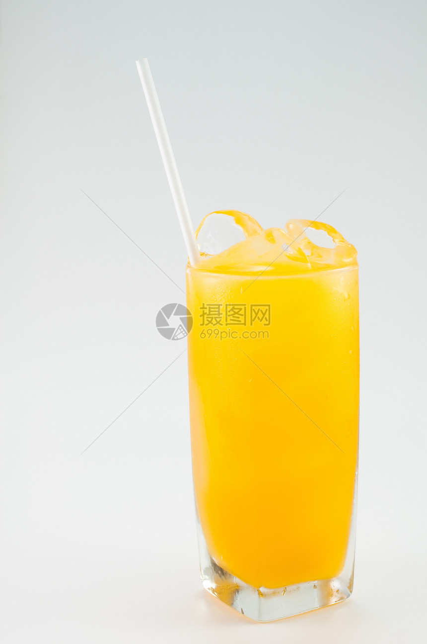 橙汁杯食物宏观饮食水果热带早餐液体反射果汁杯子图片