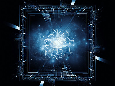 概念处理器电路信号理器蓝色网络正方形技术墙纸框架进步背景图片