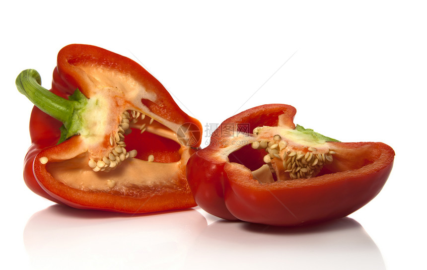 红辣椒的两部分图片