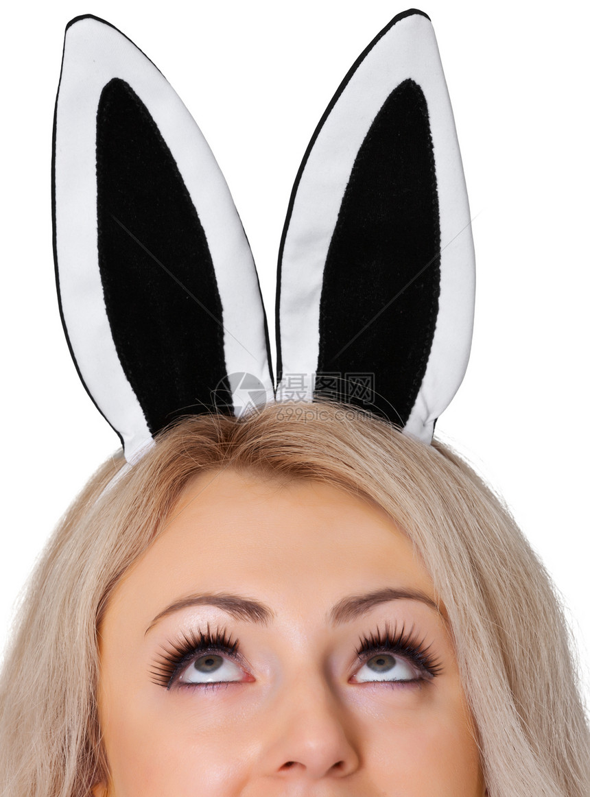 女孩的脸脸和兔子耳朵白白图片