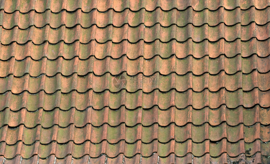 红砖风化陶瓷房子黏土屋面瓷砖分片材料建筑屋顶图片