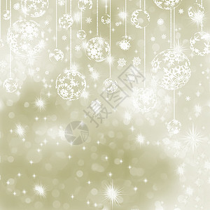 白色杉木球优雅的金色圣诞背景 每股收益 8白色庆典装饰品控制板星星插图褐色奶油雪花薄片插画