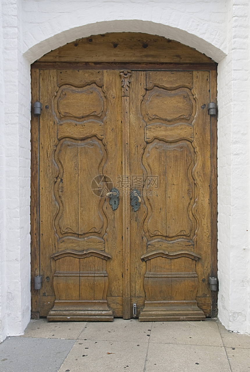旧大门古董入口建筑木头棕色建筑学图片