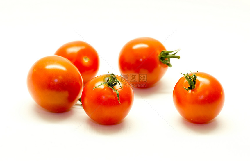 番茄红色圆形饮食蔬菜营养绿色白色食物美食宏观图片