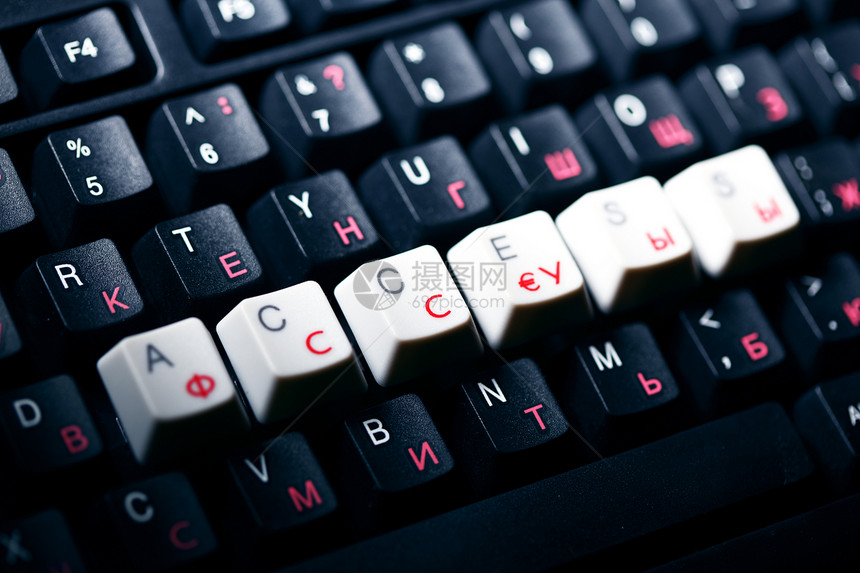 键盘访问键桌面数字网络技术中风高科技灰色互联网商业按钮图片