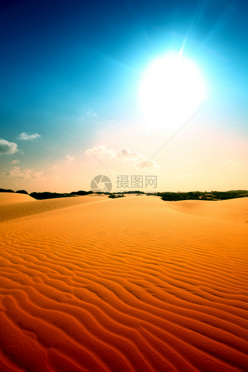 沙漠地区旅行旅游干旱口渴波纹沙漠游客寂寞橙子全景图片