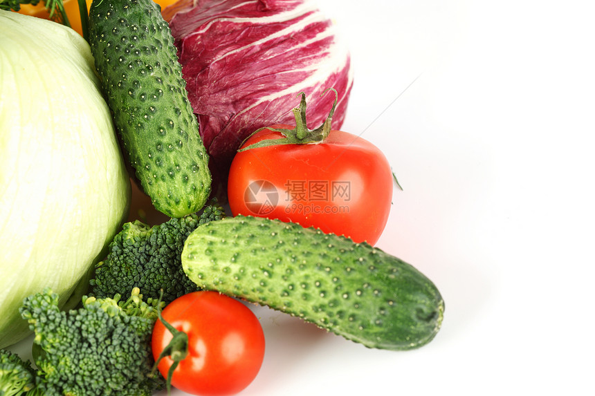 蔬菜堆早餐辣椒黄瓜萝卜沙拉菜花花园饮食土豆韭葱图片