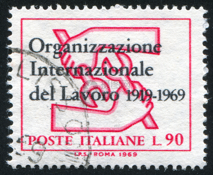 劳工组织标志性组织工作齿轮手臂明信片机构劳动工具邮票历史性服务图片