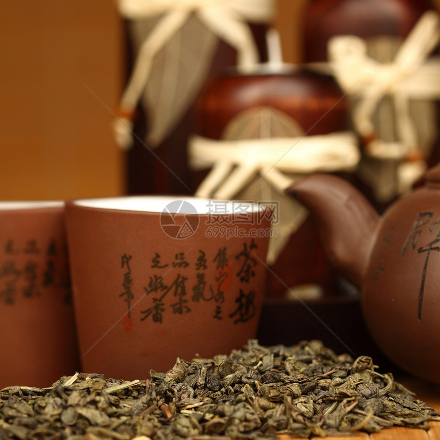 中国茶宏观杯子食物茶壶液体饮料咖啡店厨房陶器文化图片