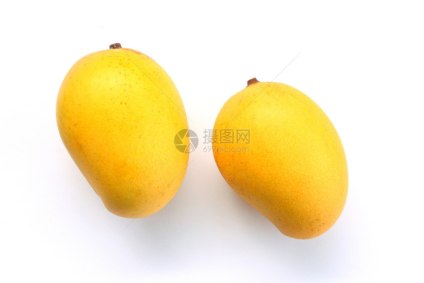 开金芒果黄色甜点热带橙子营养水果杂货白色美食食物图片